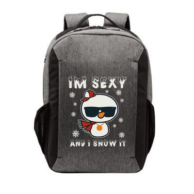 Im Sexy And I Snow It Retro Funny Snowman Vector Backpack