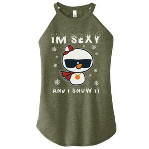 Im Sexy And I Snow It Retro Funny Snowman Women's Perfect Tri Rocker Tank