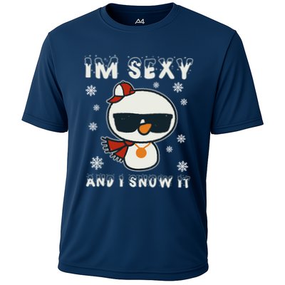 Im Sexy And I Snow It Retro Funny Snowman Performance Shirt