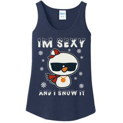 Im Sexy And I Snow It Retro Funny Snowman Ladies Essential Tank