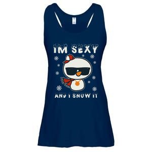 Im Sexy And I Snow It Retro Funny Snowman Ladies Essential Flowy Tank