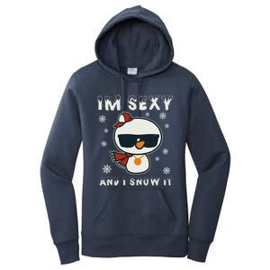 Im Sexy And I Snow It Retro Funny Snowman Women's Pullover Hoodie