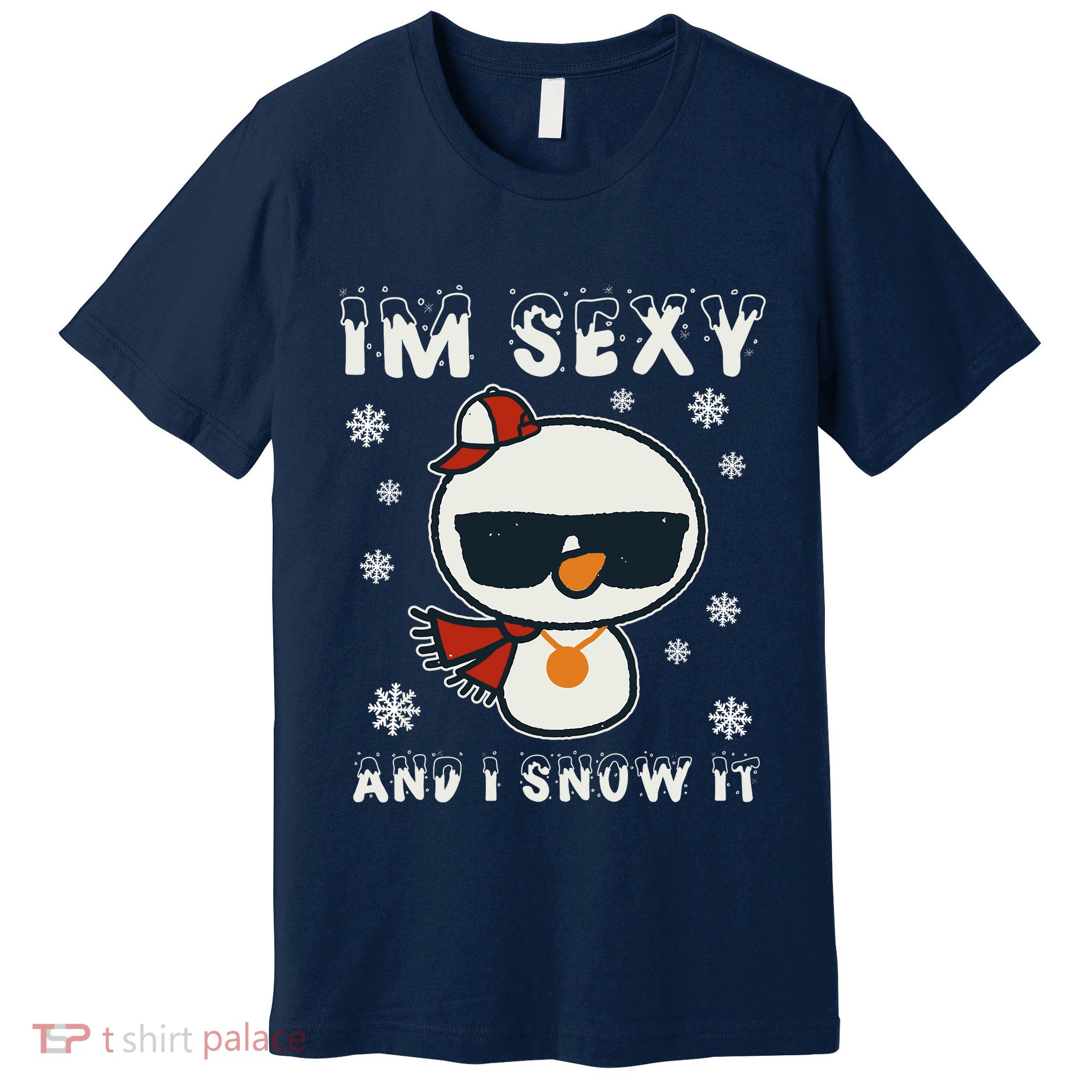 Im Sexy And I Snow It Retro Funny Snowman Premium T-Shirt