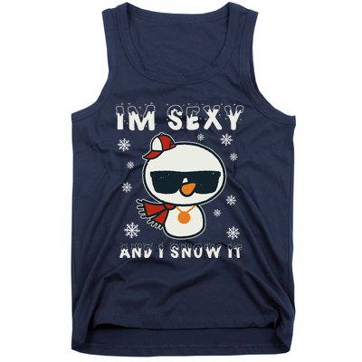 Im Sexy And I Snow It Retro Funny Snowman Tank Top