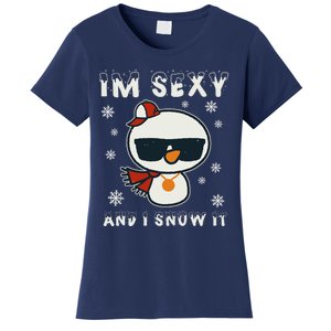 Im Sexy And I Snow It Retro Funny Snowman Women's T-Shirt