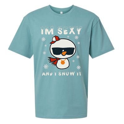 Im Sexy And I Snow It Retro Funny Snowman Sueded Cloud Jersey T-Shirt