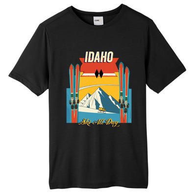 Idaho Ski All Day Cool Gift Retro Vintage Style Skiing Great Gift Tall Fusion ChromaSoft Performance T-Shirt