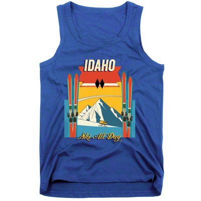 Idaho Ski All Day Cool Gift Retro Vintage Style Skiing Great Gift Tank Top