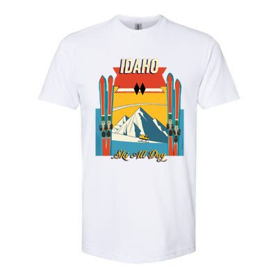 Idaho Ski All Day Cool Gift Retro Vintage Style Skiing Great Gift Softstyle® CVC T-Shirt