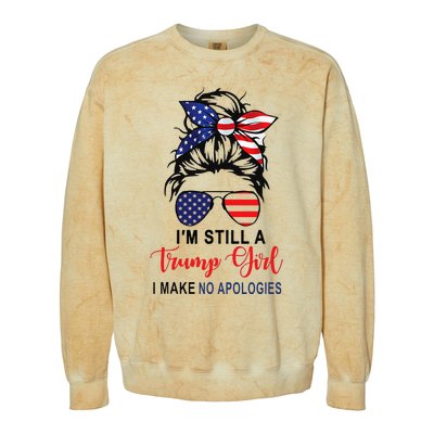 I'm Still A Trump Make No Apologies Patriotic American Colorblast Crewneck Sweatshirt