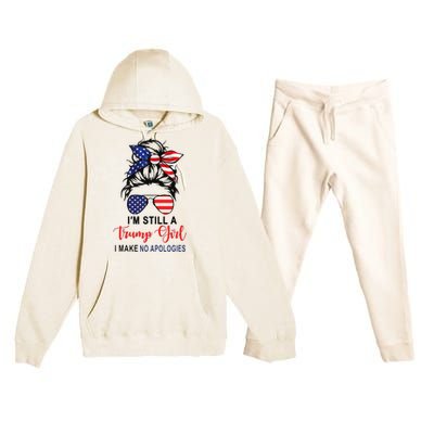 I'm Still A Trump Make No Apologies Patriotic American Premium Hooded Sweatsuit Set