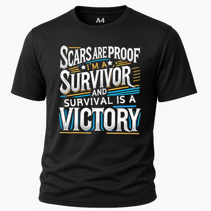 Inspirational Scars Are Proof IM A Survivor Surgery Cooling Performance Crew T-Shirt