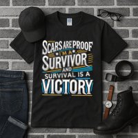 Inspirational Scars Are Proof IM A Survivor Surgery Tall T-Shirt