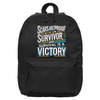 Inspirational Scars Are Proof IM A Survivor Surgery 16 in Basic Backpack