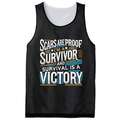 Inspirational Scars Are Proof IM A Survivor Surgery Mesh Reversible Basketball Jersey Tank
