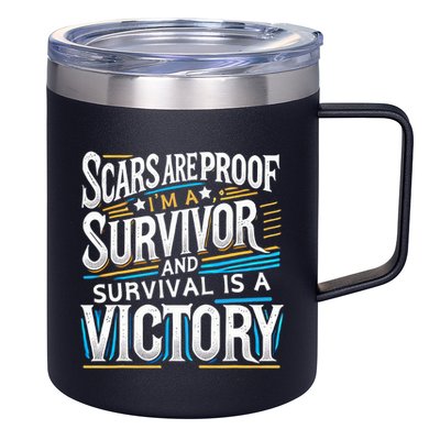 Inspirational Scars Are Proof IM A Survivor Surgery 12oz Stainless Steel Coffee Mug