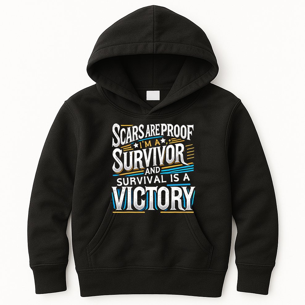 Inspirational Scars Are Proof IM A Survivor Surgery Kids Hoodie