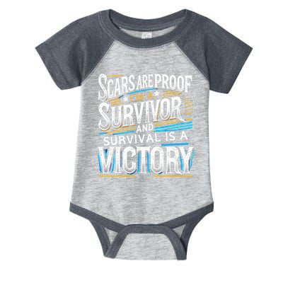 Inspirational Scars Are Proof IM A Survivor Surgery Infant Baby Jersey Bodysuit