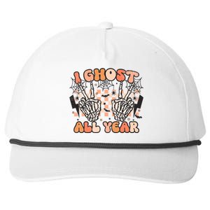 I Skeleton All Year Halloween Skeleton Costume Retro Groovy Meaningful Gift Snapback Five-Panel Rope Hat