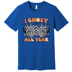 I Skeleton All Year Halloween Skeleton Costume Retro Groovy Meaningful Gift Premium T-Shirt