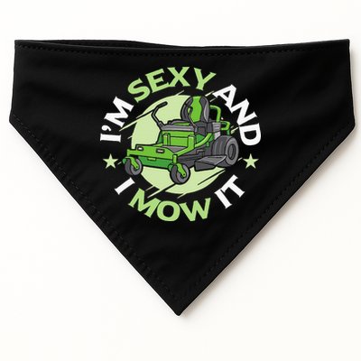 IM Sexy And I Mow It Funny Lawn Mowing Service USA-Made Doggie Bandana