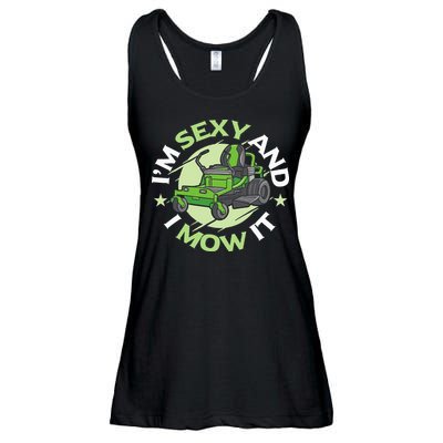 IM Sexy And I Mow It Funny Lawn Mowing Service Ladies Essential Flowy Tank