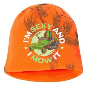 IM Sexy And I Mow It Funny Lawn Mowing Service Kati - Camo Knit Beanie