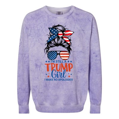 IM Still A Trump I Make No Apologies Trump 2024 Gift Colorblast Crewneck Sweatshirt