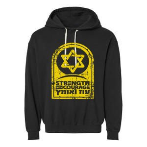 Israel Strength and Courage Garment-Dyed Fleece Hoodie