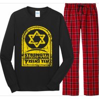 Israel Strength and Courage Long Sleeve Pajama Set