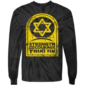 Israel Strength and Courage Tie-Dye Long Sleeve Shirt