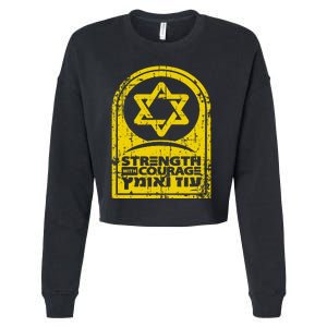 Israel Strength and Courage Cropped Pullover Crew