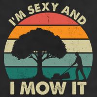 I'm Sexy And I Mow It Funny Lawn Mower Pun Landscape 11oz C Handle Ceramic Mug