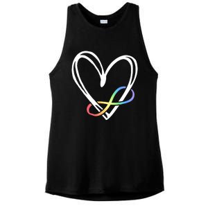 Infinity Symbol Autism Awareness Month Ladies PosiCharge Tri-Blend Wicking Tank