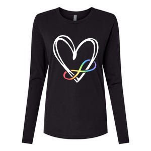 Infinity Symbol Autism Awareness Month Womens Cotton Relaxed Long Sleeve T-Shirt