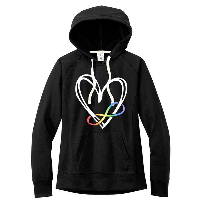 Infinity Symbol Autism Awareness Month Women's Fleece Hoodie