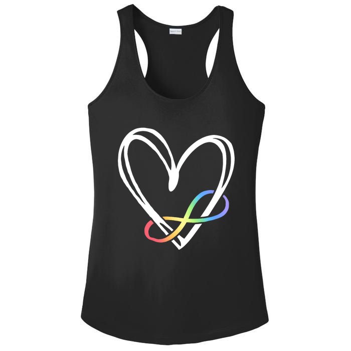 Infinity Symbol Autism Awareness Month Ladies PosiCharge Competitor Racerback Tank