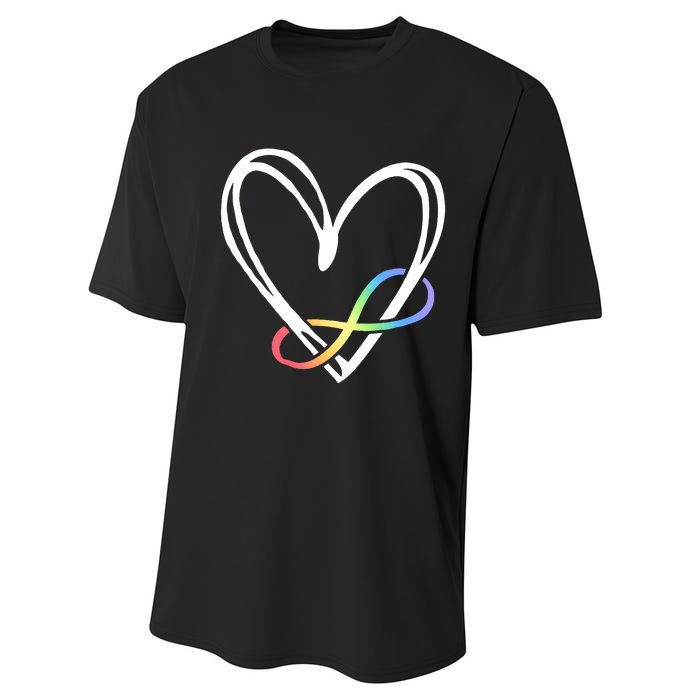 Infinity Symbol Autism Awareness Month Performance Sprint T-Shirt