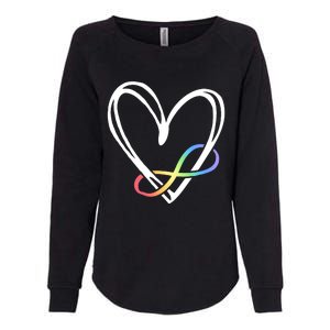 Infinity Symbol Autism Awareness Month Womens California Wash Sweatshirt