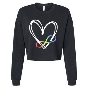 Infinity Symbol Autism Awareness Month Cropped Pullover Crew