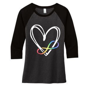 Infinity Symbol Autism Awareness Month Women's Tri-Blend 3/4-Sleeve Raglan Shirt