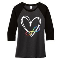 Infinity Symbol Autism Awareness Month Women's Tri-Blend 3/4-Sleeve Raglan Shirt