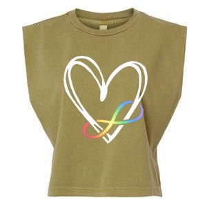 Infinity Symbol Autism Awareness Month Garment-Dyed Women's Muscle Tee