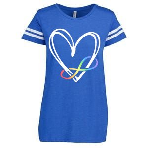 Infinity Symbol Autism Awareness Month Enza Ladies Jersey Football T-Shirt