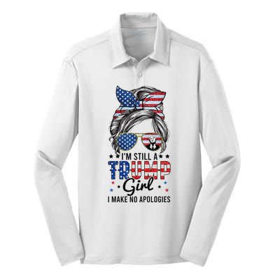 IM Still A Trump Girl I Make No Apologies Trump 2024 Silk Touch Performance Long Sleeve Polo