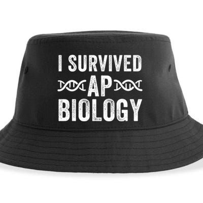 I Survived Ap Biology Ap Bio Exam High School Funny Ap Bio Biology Class Sustainable Bucket Hat
