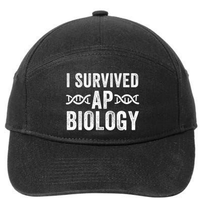 I Survived Ap Biology Ap Bio Exam High School Funny Ap Bio Biology Class 7-Panel Snapback Hat