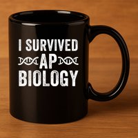 I Survived Ap Biology Ap Bio Exam High School Funny Ap Bio Biology Class 11oz C Handle Ceramic Mug