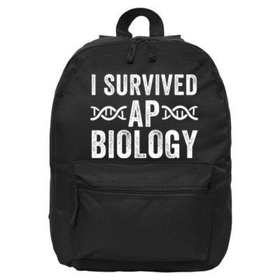I Survived Ap Biology Ap Bio Exam High School Funny Ap Bio Biology Class 16 in Basic Backpack