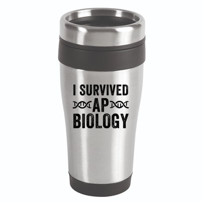 I Survived Ap Biology Ap Bio Exam High School Funny Ap Bio Biology Class 16oz Travel Tumbler